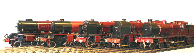 Photo of models built by Geoff. Holt