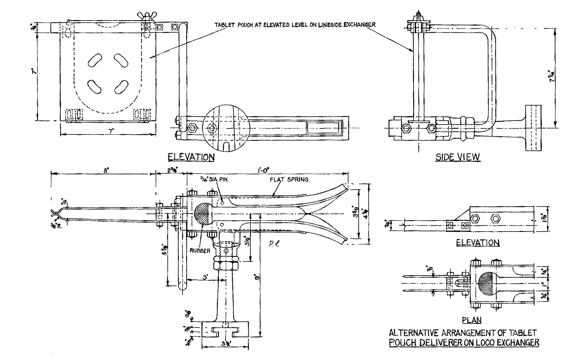 Figure showing C&O Manson tablet exchange apparatus